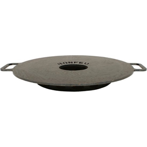 BonFeu Bakplaat/Plancha Ø44 (voor BonVes 34) - L 45 x B 45 x H 3.5 cm - Staal - Grijs