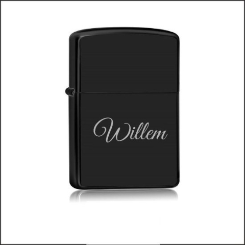 Aansteker Zwart Met Naam - Willem