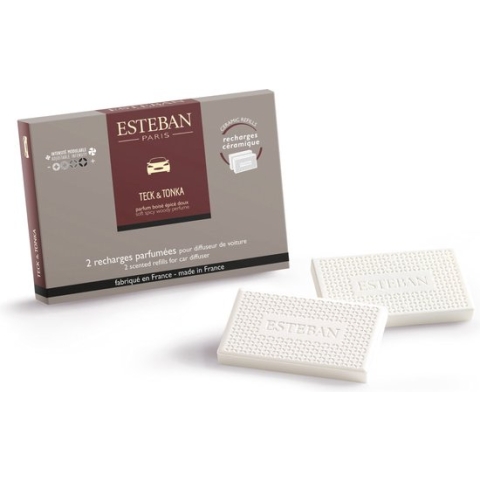 Esteban Classic Teck & Tonka Autoparfum navulling (2 stuks)