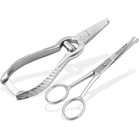 Set klauw tang nagelschaar pootschaar 10 cm 2 24-delig roestvrij RVS
