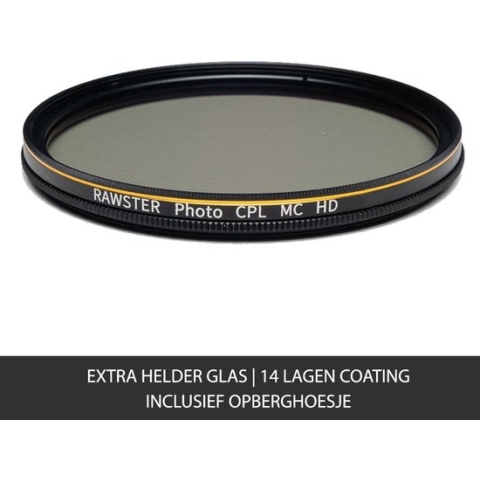 RAWSTER Photo • Polarisatiefilter • 72mm • Slim frame • Multi-coated