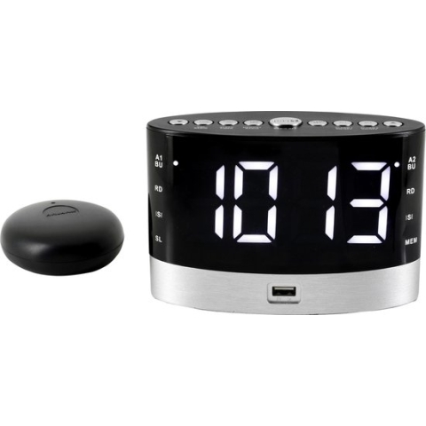 Soundmaster UR580SW - Digitale wekkerradio met trilfunctie voor o.a. doven en slechthorenden