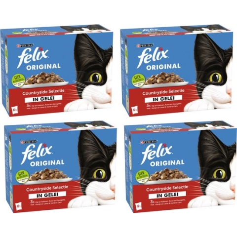 Felix Original in Gelei - Kattenvoer natvoer - Countryside Selectie - 48 x 85g