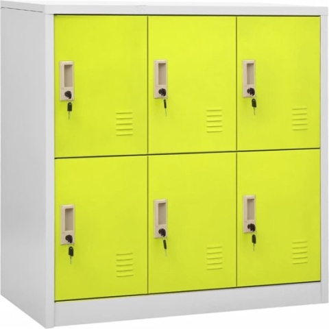 vidaXL-Lockerkast-90x45x92,5-cm-staal-lichtgrijs-en-groen