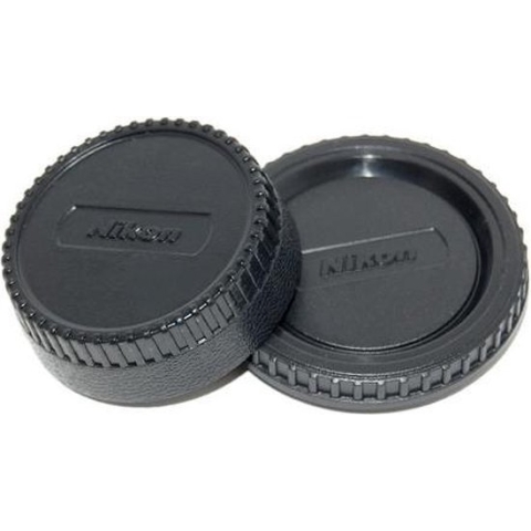 Caruba F-mount Bodydop met lensdop LB-NI1 Nikon