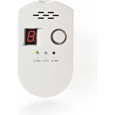 Nedis Gasmelder | Netvoeding | 85 dB | Wit