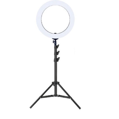 Ring lamp + statief 48Watt 18" /zwart LED met afstandsbediening