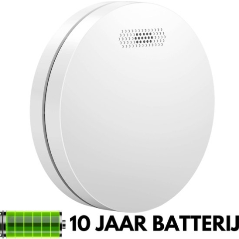 Rookmelder met 10 jaar batterij & sensor - Extra dun design rookmelder & brandmelder - Voldoet aan alle EU normen