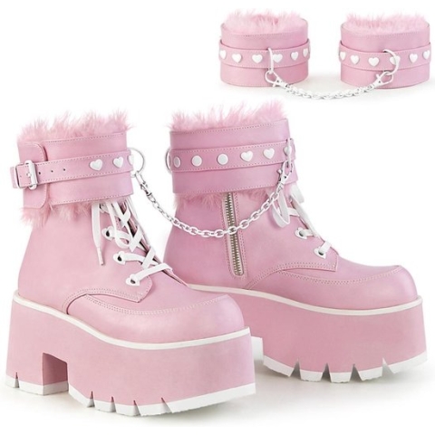 DemoniaCult Plateau Laarzen -38 Shoes- ASHES-57 US 8 Roze