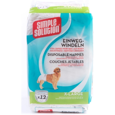 Simple Solution Wegwerp Honden Luier XL 12ST 45-58 CM