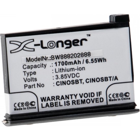 Camera accu compatibel met Insta360 ONE X2 - vervangt CINOSBT / 1700 mAh