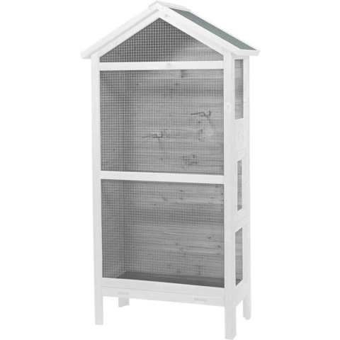 Duvo+ Voliere Asti - Wit - 82 x 40 x 160cm