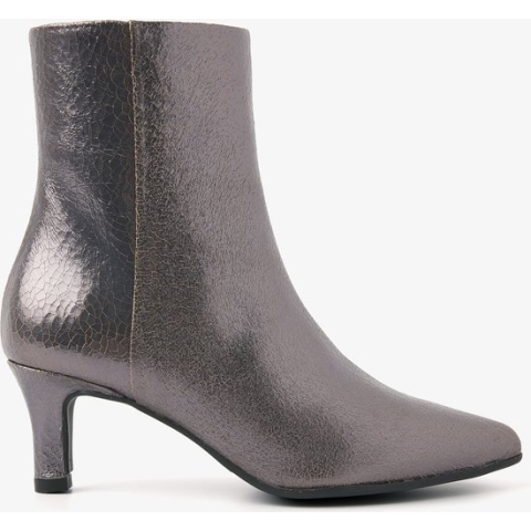 VIA VAI Noah Lou Enkellaarsjes dames - Metallic Zilver - Maat 37