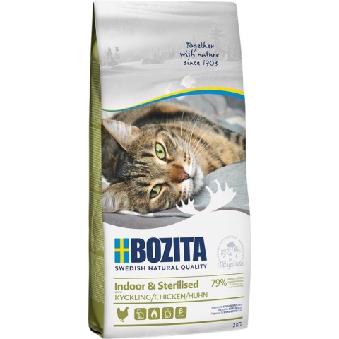 BOZITA INDOOR & STERILISED – GRAIN FREE REINDEER 2 KG