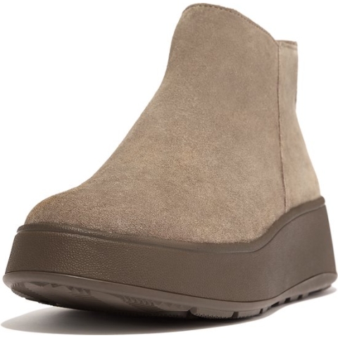 Fitflop F-mode Suede Flatform Zip Ankle Laarzen Bruin EU 38 Vrouw