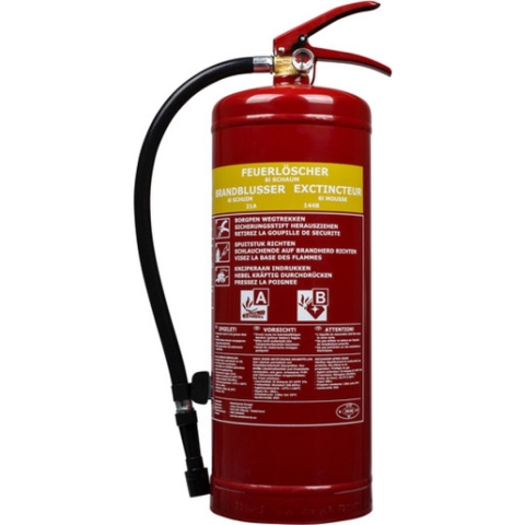 Smartwares 10.015.05 Brandblusser - 6 Liter - Schuim - Inclusief ophangbeugel - Brandklasse AB - BSI Gecertificeerd