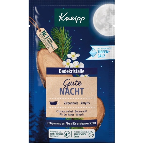 Kneipp Badzout Gute Nacht Pijnboom & Amyris (60 g) - Badkristallen Goede Nachtrust - Vegan