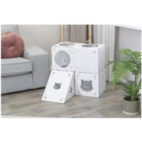 Trixie Kattenmeubel Finca Felice - Speelgoed voor dieren - Kattenspeelgoed - 125x62x62cm - Wit