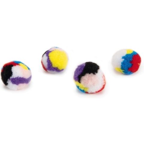 Balletje pompon met catnip - zakje 4st