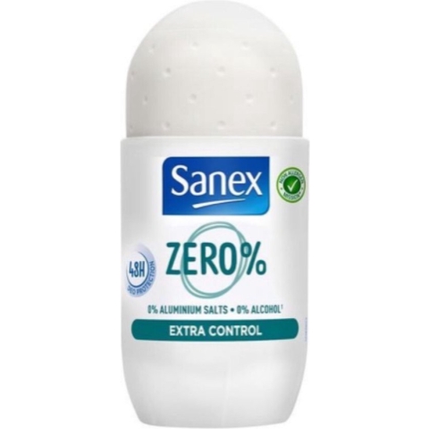 6x Sanex Deo Roll-On 50ml Zero% Extra Control 50 ml