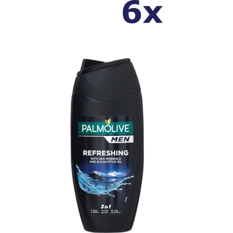 6x Palmolive Douchegel 250 ml Men Refreshing