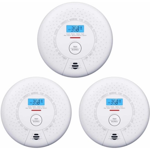 X-Sense SC01 Combimelder - 3 Combimelders - Rook en koolmonoxide - 10 Jaar batterij en Figaro® sensor - Rookmelder en koolmonoxidemelder - Rook én CO melder