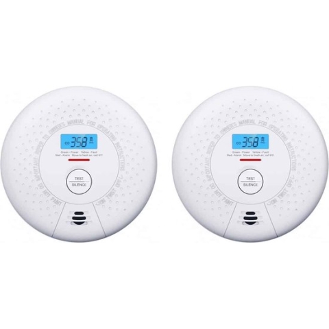 X-Sense SC01 Combimelder - 2 Combimelders - Rook en koolmonoxide - 10 Jaar batterij en Figaro® sensor - Rookmelder en koolmonoxidemelder - Rook én CO melder