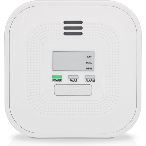 Alecto COA4010 Koolmonoxidemelder met 10 jaar Sensor en Display - Voldoet aan Europese norm EN50291 - Wit