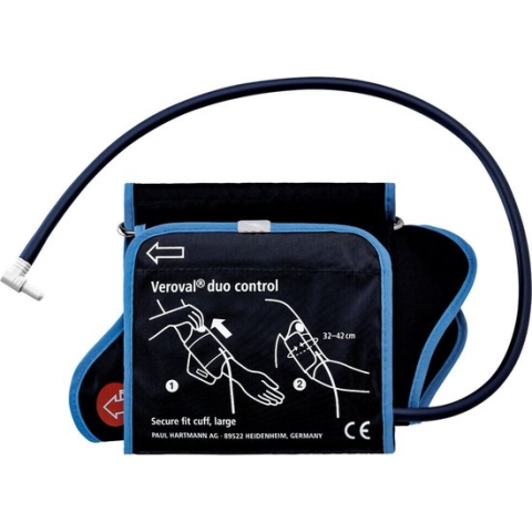 Veroval - Duo Control secure fit manchet, maat L - Blauw (32 - 42 cm bovenarm omtrek)