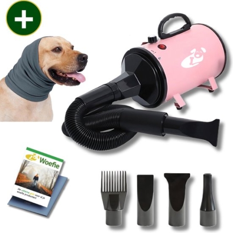 Professionele Hondenfohn/Waterblazer - Waterblazer voor Honden - 3200W - Stil Design - Roze