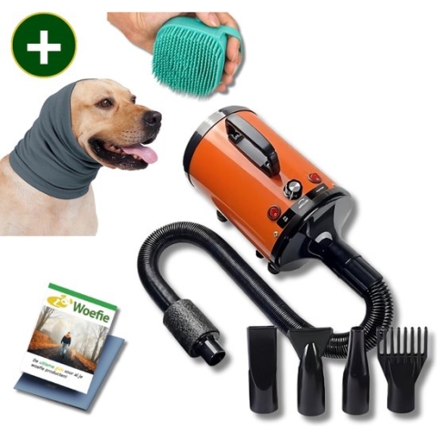 Professionele Hondenfohn/Waterblazer - Waterblazer voor Honden - 3200W - Stil Design - Oranje