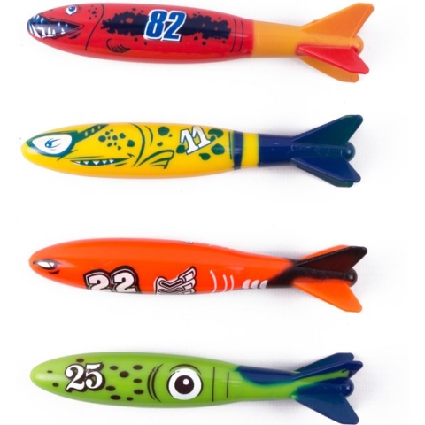 Benson - Duikspeelgoed - Torpedos - 4 stuks - Kinderen - Zwemmen - Duiken - Vakantie - Kado Tip !!