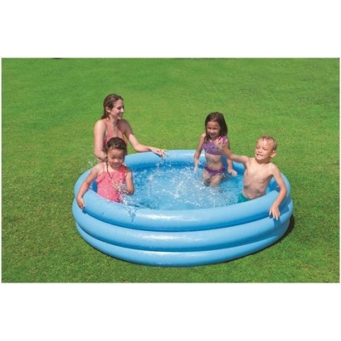 Intex Crystal Blue Opblaasbaar Zwembad - 3 Rings - 168 cm - Opblaaszwembad
