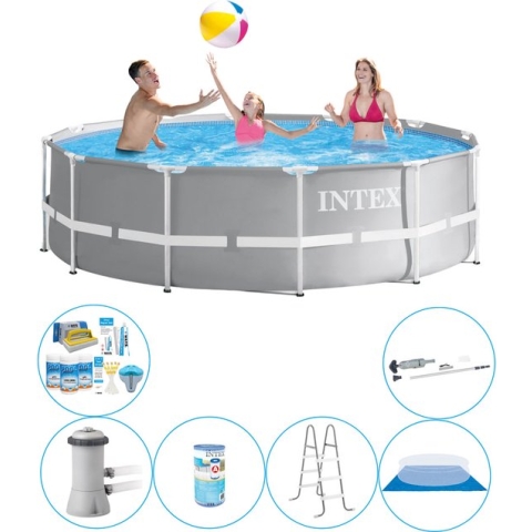 Prism Frame Rond 366x99 cm - 7-delig - Zwembad Inclusief Accessoires