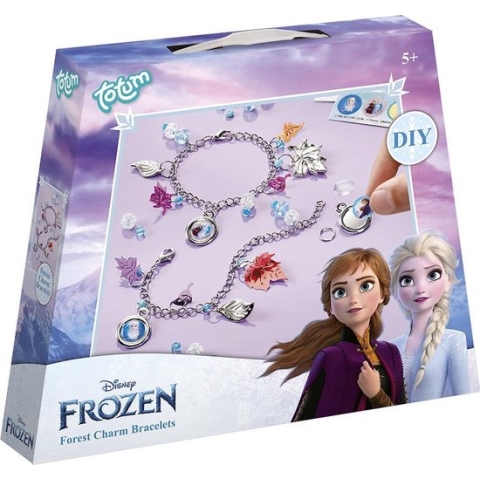 Disney Frozen bedel armbandjes maken met Anna en Elsa Totum knutselset best friend bracelets - Forest Charm Bracelets zilverkleurig