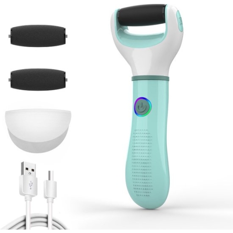 Vastu Eeltverwijderaar - Elektrische Oplaadbare Voetvijl inclusief opvangdoekje & opbergzakje - Callus Remover - Inclusief extra Opzetvijlen - Vaderdag