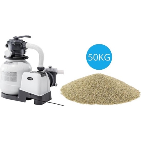 Intex - Zandfilterpomp 7900 L/u & Filterzand 50 kg