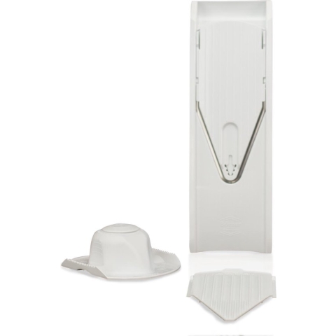 Börner Mandoline V1 Basic| 3-delige set | 3 snijdiktes | BPA-vrij en Roestvrij | Wit