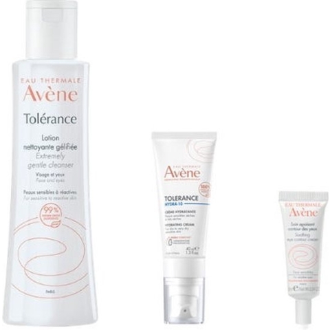 Avène Tolerance Lotion + Hydra 10 Crème + Oogcrème Bundel