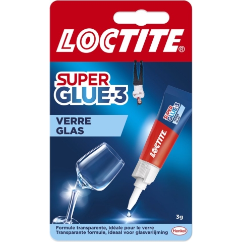 Loctite Glaslijm 3 g - Glass - Lijm voor glas - Glas lijm - Transparant - Transparante glaslijm