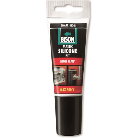 Bison Siliconenkit High Temp - Zwart - 60 ml