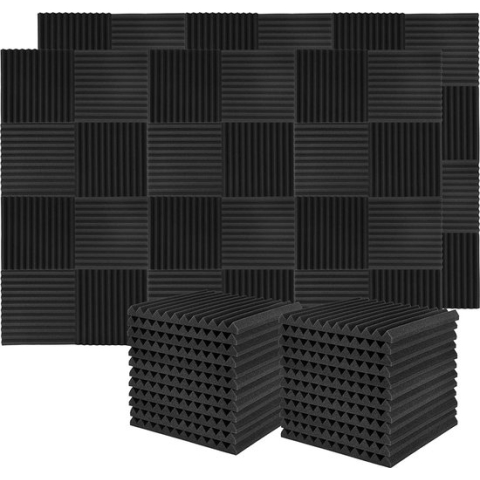 Selwo Akoestisch schuim platen geluidsisolatie 50 stuks voor geluidsstudio, kantoor, werkkamer, partykelder, thuisstudio (30 x 30 x 2,5 cm)