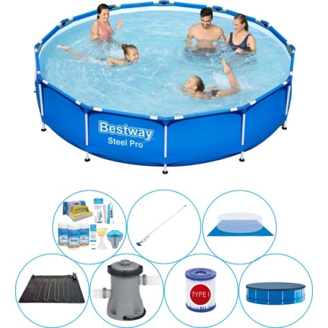 Zwembad Set - Steel Pro Rond 366x76 cm