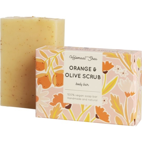 HelemaalShea - Orange en Olive Scrubzeep - Vegan