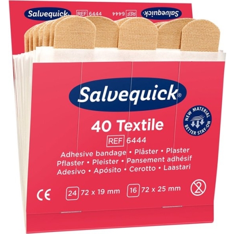 Salvequick 6444 textielpleisters - 1 navulling
