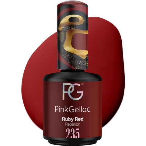 Pink Gellac 235 Ruby Red Gellak 15ml - Nagellak voor Gelnagels Rood - Gel Lak - Gel Nails