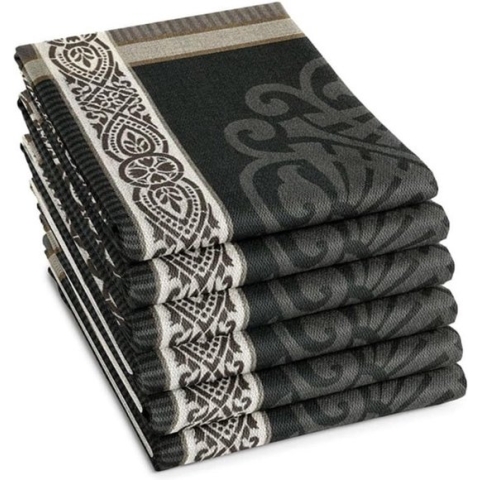 DDDDD theedoek  rozet 60 x 65 grijs per 6 stuks