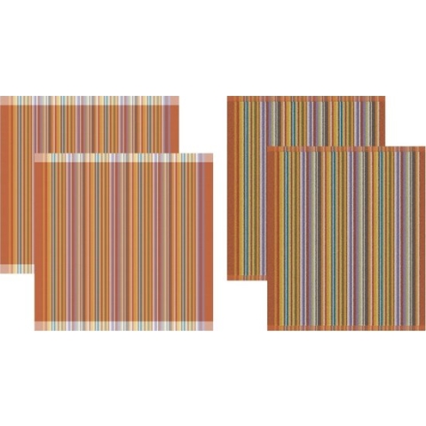 DDDDD Over the rainbow - 2 Theedoeken & 2 Keukendoeken - Terra