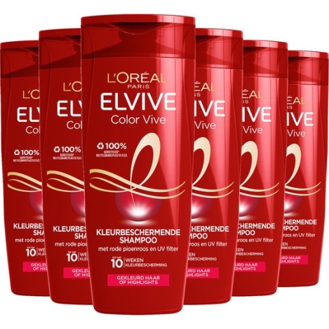 L’Oréal Paris Elvive Color Vive Kleurbeschermende Shampoo Voordeelverpakking - Gekleurd Haar - 6 x 250ml