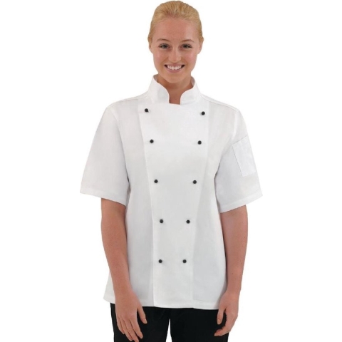 Whites Koksbuis Chicago Wit | Korte Mouw - Maat XS